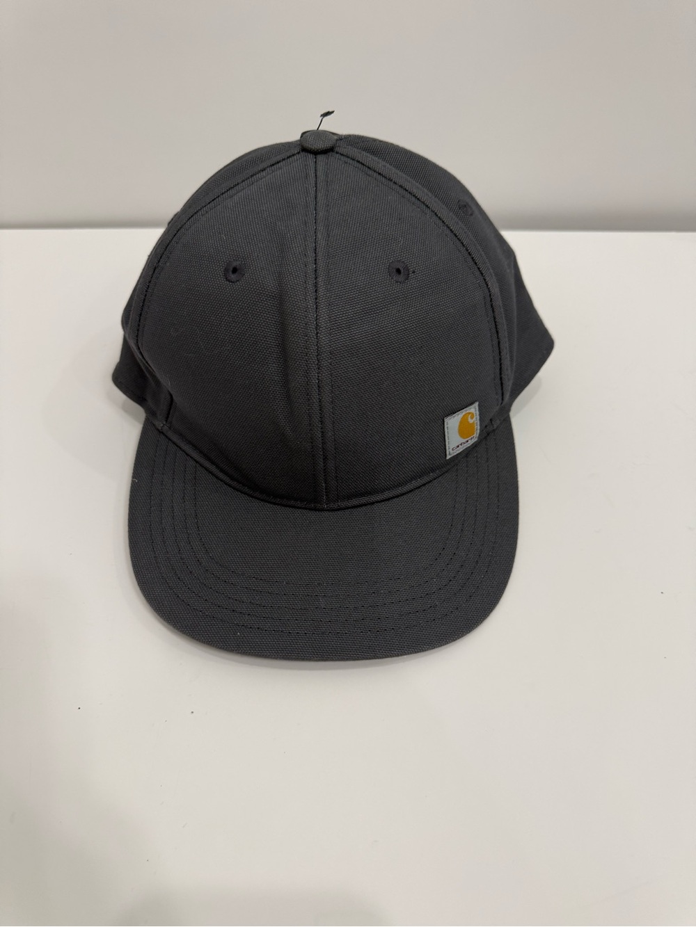 NWOT Carhartt Charcoal Gray Canvas Snap Back Hat Cap OS Casual Streetwear Work